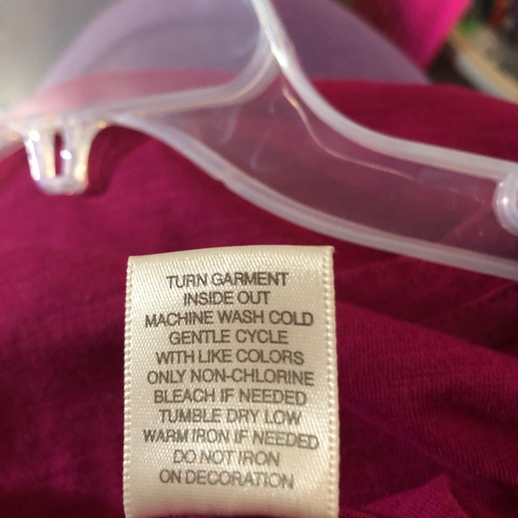 NWOT-C & B PXL Long Sleeve Tee Deep Mauve/Fuchsia - Picture 6 of 6